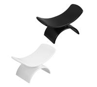 HAPINARY 2 Pièces oreiller de main d'art d'ongle repose-bras Nail Tech pour les clients de la main de l'ongle de main en forme de U outil de salon Plastique blanche