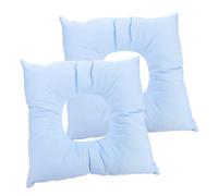 HAPINARY 2 Pièces Oreiller De Voyage Doux Appui-tête Du Lit De Massage Face Vers Le Bas Oreiller De Massage Pour Le Visage Blue Tissu De Noyau D'oreiller; Carte En Polyester