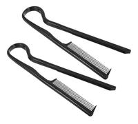 HAPINARY 2 pièces Peigne Coiffure V-forme Peignes pour Cheveux Styling Facile Contrôle Antichaleur Accessoire de Mise Forme pour Cheveux Raides et Bouclés