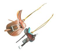 HAPINARY 2 pièces Pendentif Selle de Cheval Western Acrylique Accessoires Suspendus pour Rétroviseur de Voiture Décoration et Stylée pour Voiture et Maison