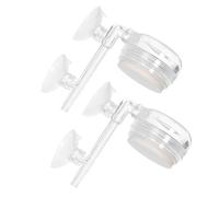 HAPINARY 2 pièces Pierre à Air Aquarium Nano Bubble Diffuseur Silencieux à Bulles Microniveau avec Ventouse Oxygénation Uniforme pour Poissons et Aquarium Équilibré
