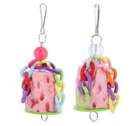 HAPINARY 2 Pièces Pierre à Griller Les Dents des Animaux Perroquets Jouets pour Rats Patte Friandises pour Hamsters Fournitures De Lapin Friandises Calopsitte Mangeoire pour Perroquet Pois