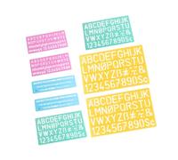 HAPINARY 2 pièces Pochoirs Lettres et Chiffres Plastique Robuste Ensemble Règles Pochoirs Lettres Alphabet et Numéros pour Garçon Fille Apprentissage Dessin Créatif DIY