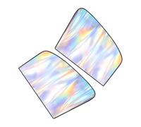 HAPINARY 2 Pièces Rideaux Pare Soleil Magnétiques pour Vitres Latérales Voiture Protection UV Tissu Réfléchissant Argenté Installation Facile Aimantée Intimité et Fraîcheur pour Conducteur