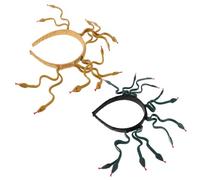 HAPINARY 2 Pièces Snake Crown Headpiece Bendable Medusa Headband For Women Deep And Earthy Egyptian Festival Cosplay Hair Jewelry Halloween Costume Accessory