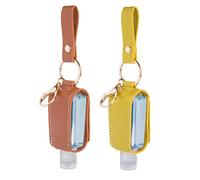 HAPINARY 2 pièces Support de Flacon de Gel de Lavage à Main Lot de Bouteilles Vides Rechargeables avec Couvercles et Porte Clés Couleur Aléatoire Pratique pour Voyage et Couleur Aléatoire