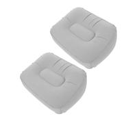 HAPINARY 2 Pièces Tapis Gonflable Repose-jambes Portatif Coussin Repose Pied Gonflable Oreiller Repose-jambes Repose-pieds Accessoire De Voyage Oreiller Repose-pieds Gris Flocage Pvc