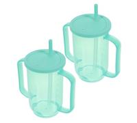 HAPINARY 2 Pièces Tasse à Lait Garçon et Filles Ergonomique avec Couvercle Détachable, Gobelet Anti-déversement pour Personnes Âgées en Soins Infirmiers et Patients Alités