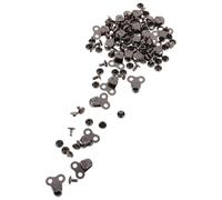 HAPINARY 20 Pièces Boucle de Lacet de Botte pour Randonnée, Lot 5 | Alliage et Fer, Usage Montagne et Activités Extérieures, Installation Simple avec Rivets, Finition Couleur Gris Foncé