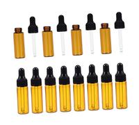 HAPINARY 20 pièces Bouteilles Pipette Échantillon Cosmétiques Flacons Vides Contenants avec Bouchon Noir pour Huiles Essentielles