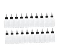 HAPINARY 20 pièces Flacons Doseurs Réutilisables Bouteilles Transparentes pour Colle Liquide Pigment et Huile Bouteilles à Pinceau Précises et Portables pour Peinture et Cuisine