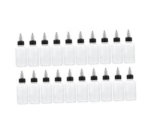 HAPINARY 20 pièces Flacons Doseurs Réutilisables Bouteilles Transparentes pour Colle Liquide Pigment et Huile Bouteilles à Pinceau Précises et Portables pour Peinture et Cuisine