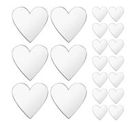 HAPINARY 200 Pièces Autocollant mural mini coeur décour de coeur autocollants argentés adhésifs décoration murale miroir décoration murale acrylique Silver