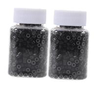 HAPINARY 2000 Pièces Bague d'extension de cheveux sans crise kit d'extensions de cheveux de cheveux tressés de cheveux pour extensions boucle antidérapante de silice Noir