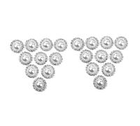 HAPINARY 20pièces Embellissements Rond Rhinestone Et à Colle Arrière Plat Blanc Décorations De Cheveux Et