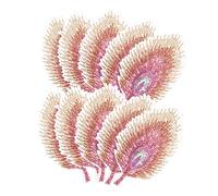 HAPINARY 20pièces Patchs Brodés Plumes De Paon Accessoires Décoratifs Pour Vêtements Et Bricolage Lot Pour Chapeaux Et Manteaux