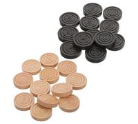HAPINARY 24 Pièces de Jeu D'échecs en Bois Rondes Filetées, Accessoires pour Jeu de Société, Faciles à Manipuler, pour Soirées Jeux et Parties D'échecs
