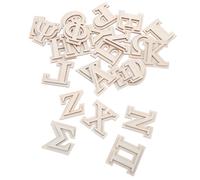 HAPINARY 24 pièces Lettres Grecques Bois Lettres Alphabétiques Bois Naturel à Peindre pour Décoration Murale DIY Ornements Artisanaux Familiaux pour Projets Créatifs