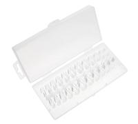 HAPINARY 240 Pièces Capsules Ongles Transparentes Sans Trace Pleine Couverture Courtes Forme Danseuse Accessoires DIY Manucure Réutilisables pour Femmes et Salons