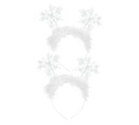 HAPINARY 2pièces Bandeaux De Noël Flocon De Couvre-chefs Flocon De Créoles De Noël Bandeaux De Fête De Accessoires Cheveux