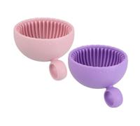 HAPINARY 2pièces Bol De Nettoyage Silicone Pour Pinceaux De Maquillage Lot De Mini Bols De Lavage Pour Maison Voyages