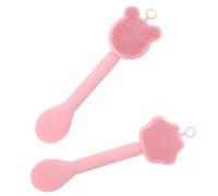 HAPINARY 2pièces Brosse De Nettoyage Silicone Applicateur De Masque Facial Double Embout Pour Nettoyage Soin Peau