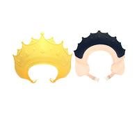 HAPINARY 2pièces Chapeaux De Pour Garçon Fille Casquette Étanche Forme De Couronne Pour Garçon Fille Des Yeux Oreilles Idéale Pour Laver Et Couper Les Cheveux