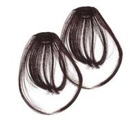 HAPINARY 2Pièces Extensions de Clip Frange Femme Postiche Fausse Frange pour Style Élégant
