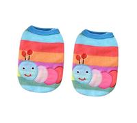 HAPINARY 2pièces Gilet Flanelle pour Chien Vêtements Chauds Et Confortables pour Petits Animaux T-Shirt Cartoon pour Chihuahua Et Chat Caterpillar
