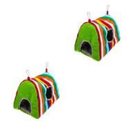 HAPINARY 2pièces Hamac Suspendu pour Oiseaux pour Perruches Et Perroquets Lit Chaud Et Confortable avec Double pour Décoration Et Petits Animaux