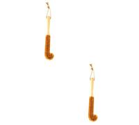 HAPINARY 2pièces Handle Coconut Fiber Cup Brush for Cleaning Bottles and Glasses Reach Reusable and Easy to Clean