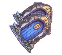 HAPINARY 2pièces Lot de Mini Portes De Fée Décoration Murale Chambre Garçon Fille Accessoires Maison Poupée Kit Bricolage Fête Stickers Muraux Garçon Fille