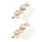 HAPINARY 2pièces Lot De Peignes à Cheveux Vintage Alliage Accessoires Pour Cheveux De Mariée Pinces Latérales