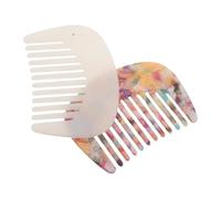 HAPINARY 2pièces Peigne à Acide Acétique Portable à Dents Larges Mini Peigne Français pour Cheveux pour Voyages et Coiffure Quotidienne