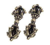 HAPINARY 2pièces Pendentifs Clés Mandala Laiton Pendentif Vajry Tibétain Bouddhiste Charme Spirituel Antique Porte-clés Décoratif