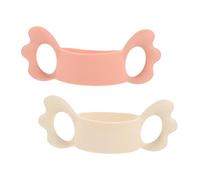 HAPINARY 2pièces Poignées Silicone Pour Biberons Accessoires Pratiques Pour Aide à Apprentissage De Autonomie Couleurs Pastel