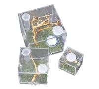 HAPINARY 3 pièces Boîte Délevage Acrylique pour Insectes et Araignées Sauteuses Terrarium Ventilé pour Reptiles et Petits Insectes Kit Grand Moyen Petit