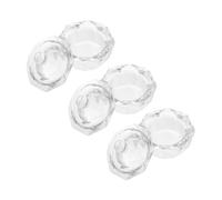 HAPINARY 3 pièces Bol à Ongles Verre Cristal avec Couvercle Récipient pour Liquide et Poudre Acrylique Outil Nail Art pour Manucure Professionnelle et Domestique