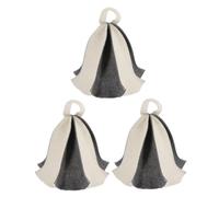 HAPINARY 3 pièces Bonnet de Sauna Feutre Épais Chapeau Portable Respirant avec Anneau pour Suspension Accessoire Confortable pour Tête Maintien de Fraîcheur et