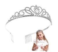 HAPINARY 3 Pièces Boucle De Cheveux De Mariée Couronne De Strass Couronne De Diadème Dent Journaux De Fées Costume Petite De Ruban Diadèmes Pour Enfants De Première