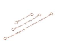 HAPINARY 3 pièces Chaînes Rallonges Sterling Rallonges de Collier et Bracelet DIY Faciles à Installer pour Fabrication de Bijoux et Accessoires Femme