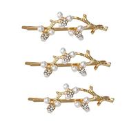 HAPINARY 3 Pièces Épingles à Cheveux Branches De Perles Et Strass Lot De Accessoires Pour Cheveux Branches Pinces à Décoratives Et Pratiques