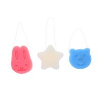 HAPINARY 3 Pièces Éponge Bain Garçon Fille Formes Animaux Naturelle Sûre Pour Garçon Fille Sensibles