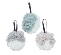 HAPINARY 3 pièces Éponge de Bain Réutilisable Mailles Vert Rouge Foncé Gommage Doux pour Corps Balles de Pe pour Adultes