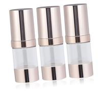 HAPINARY 3 pièces Flacons de Voyage Sous Vide Or pour Cosmétiques Rechargeables Bouteilles Compactes pour Lotion Parfum Crème Visage et Shampooing Contenants Durables et Légers