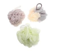 HAPINARY 3 pièces Lot de Éponges Bain Exfoliantes Maille Boules Moussantes pour Corps Accessoires de Mixte avec Effet et Moussant Convient et Hommes