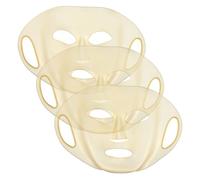 HAPINARY 3 Pièces Masque Visage Réutilisable Silicone Doré Couverture Antidérapante Adaptable pour Soins Du Visage Accessoire Confortable et Lavable
