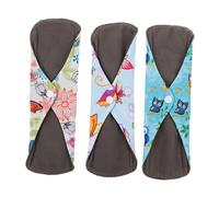 HAPINARY 3 pièces Serviettes Hygiéniques Réutilisables Bambou Lot Pressions pour Maintien Sécurisé Confortables et Écologiques pour Règles et Post-partum