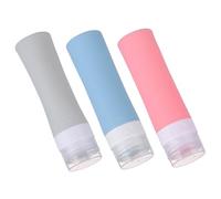 HAPINARY 3 pièces Set de Flacons de Voyage Silicone Bouteilles Recharges Portables Étanches pour Shampooing et Cosmétiques Contenants Réutilisables et Faciles à Nettoyer pour Déplacements