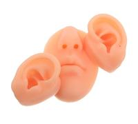 HAPINARY 3 Pièces Silicone Body Part Model Set Flexible Soft Ear Nose Mouth For Piercing Practice And Makeup Training